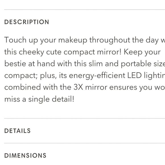 Impressions X Kuromi Round LED Compact Mirror - Picture 5 of 8